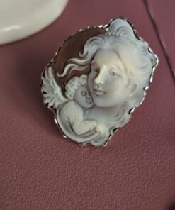 Alternative view of Anello in Argento 925 con Cammeo Natività Autentico di Torre del Greco