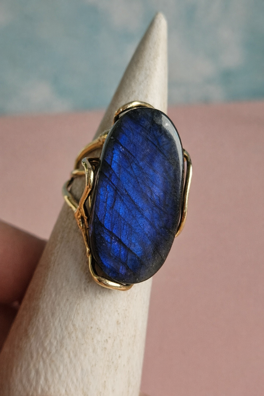 Statement Ring with Labradorite Stone - Image 2