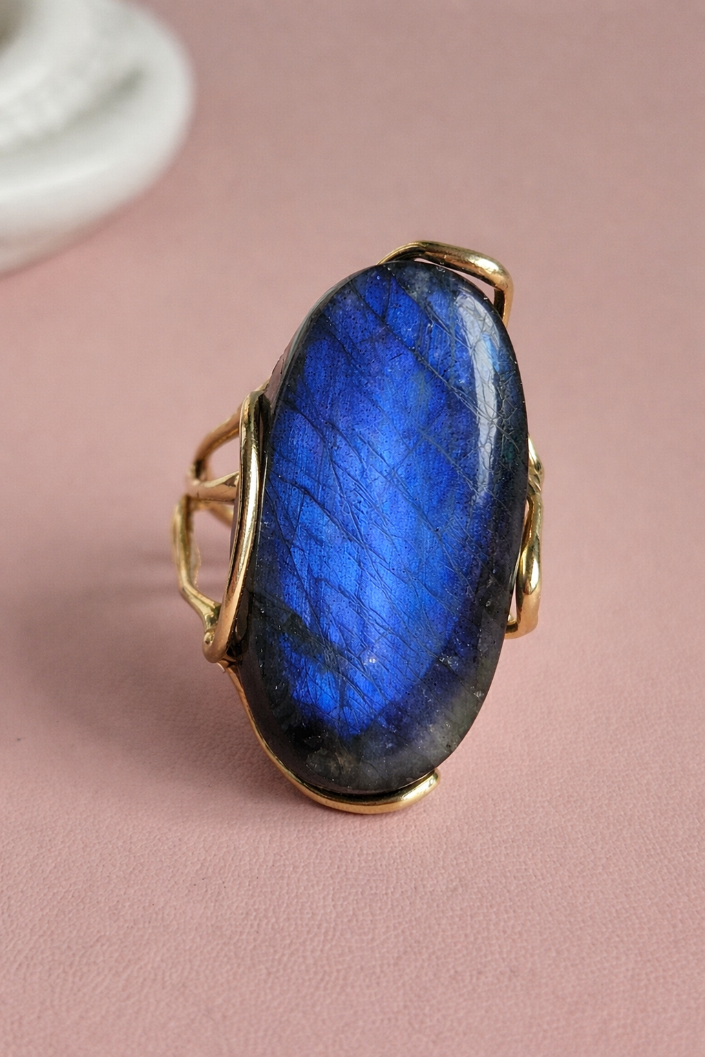 Statement Ring with Labradorite Stone - Image 3