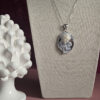 collana a catena in argento 925 con cammeo natività scolpito dalla conchiglia sardonica
