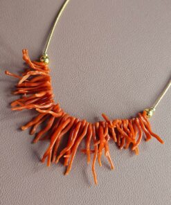 Alternative view of Thin Necklace with Red Coral Branches