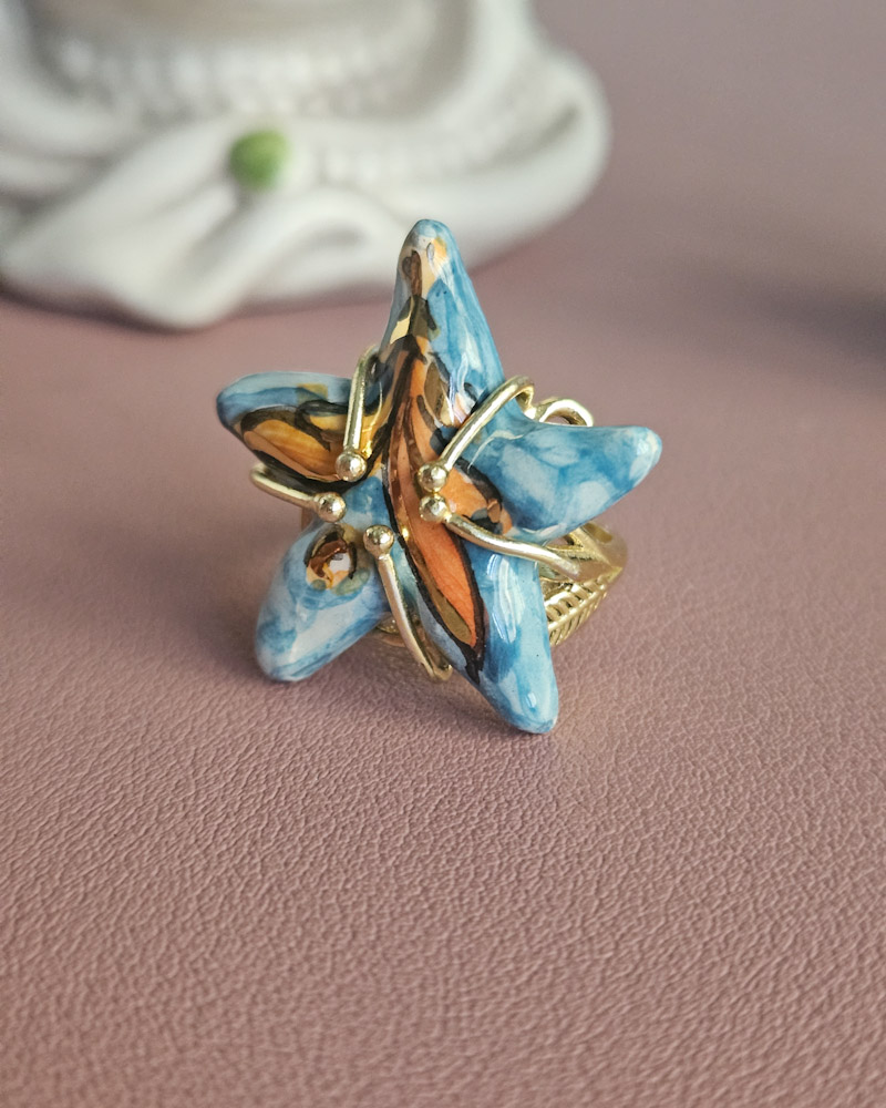 Ceramic Starfish Ring - Image 4