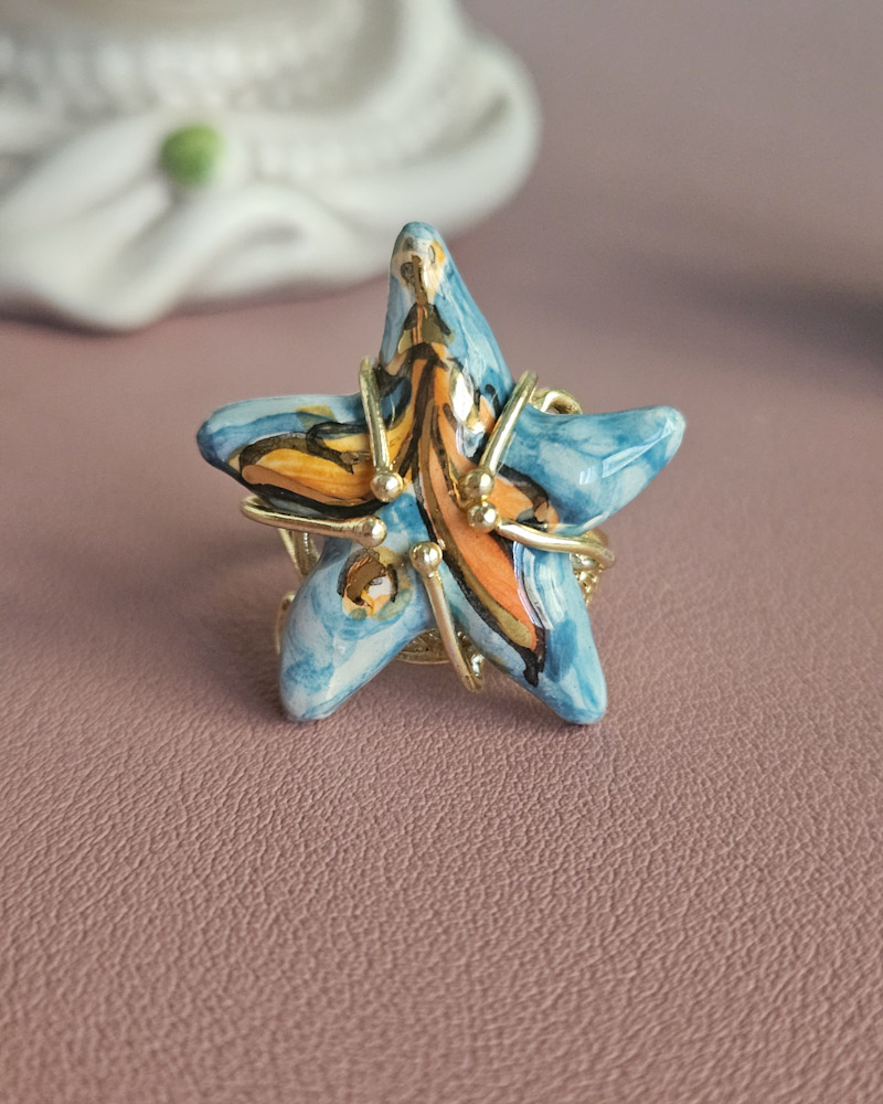 Ceramic Starfish Ring - Image 2