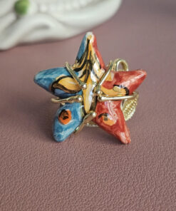 Alternative view of Anello artigianale con Stella Marina in Ceramica di Caltagirone