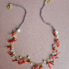 collana con cristalli viola e corallo naturale rosso