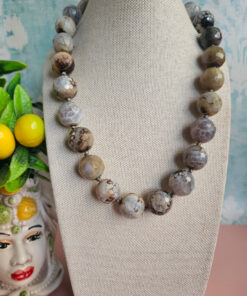 Alternative view of Collana Girocollo con Agata Fuoco Sfumata