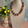 collana girocollo con agata striata rossa