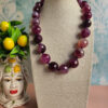 collana girocollo con agata striata viola 1