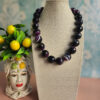 collana girocollo con agata striata viola
