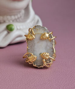 Alternative view of Anello Ovale con Agata Naturale