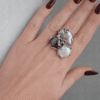 anello tre perle barocche