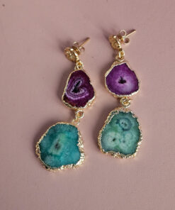 Alternative view of Drop Earrings with Natural Stones