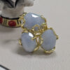 anello triplo con calcedonio