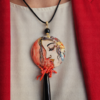 Ciondolo in Ceramica di Caltagirone con Onice e Corallo Rosso