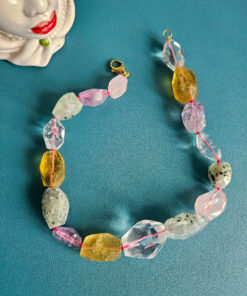 Alternative view of Statement Necklace with Irregular Quartz Stones