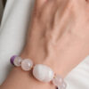 Bracciale con Giada Kunzite e Quarzo Rosa