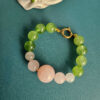 Bracciale con Peridoto e Quarzo Rosa