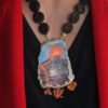 Collana Decollete con Pietra Lavica e Mattonella ETNA