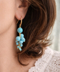 Orecchini a Grappolo con turchese