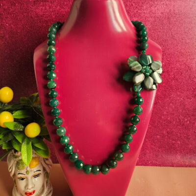 collana agata verde con fiore3