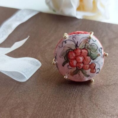 Anello con mattonella in ceramica di Caltagirone 4