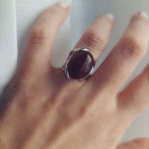 Anello in Argento 925 con Ambra naturale
