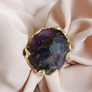 Anello in Ottone con Ametista