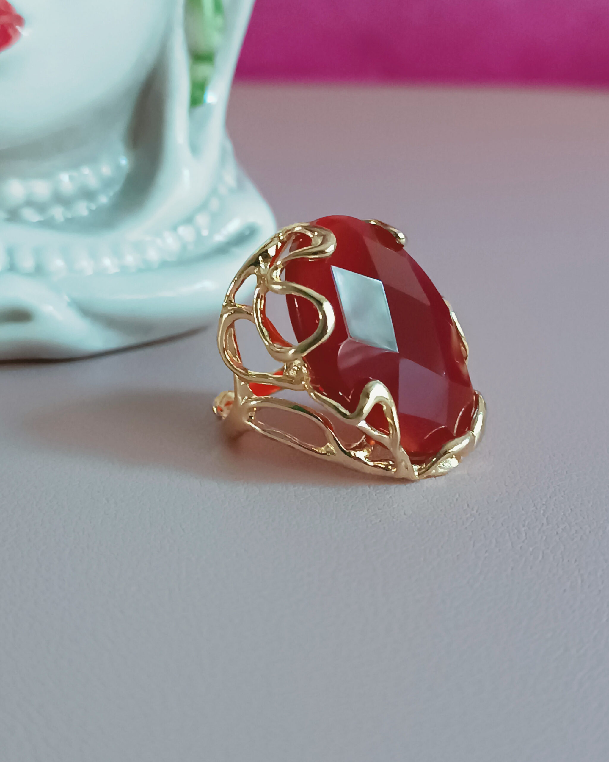 Anello ovale con corniola 1 Anello ovale con corniola 1