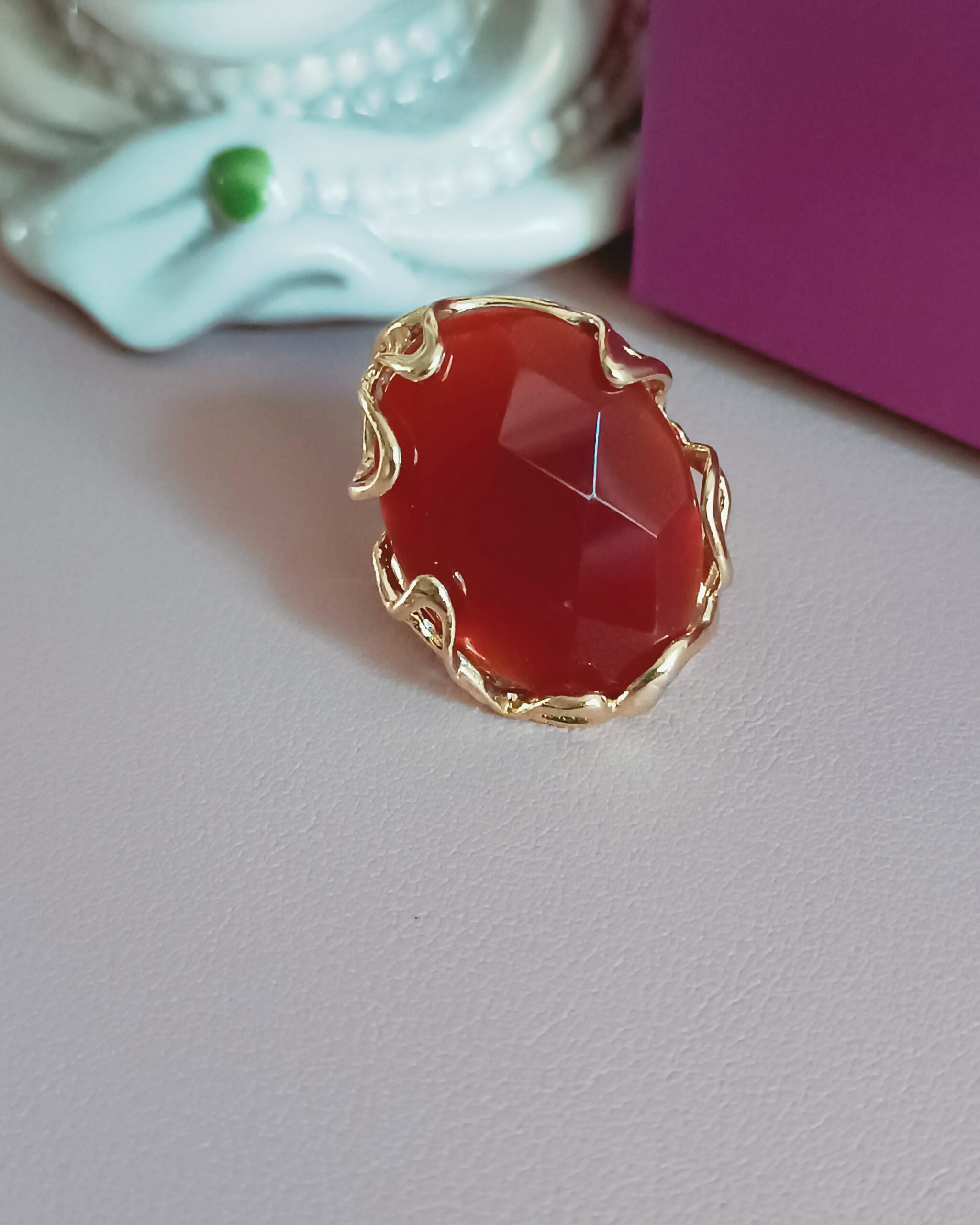 Anello ovale con corniola 3