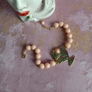 Bracciale con pietre rosa e pesciolino 3