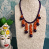 Collana Decollete con Ametista e Corallo Naturale Rosso