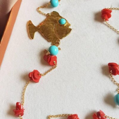 Collana catena oro con pesce_7