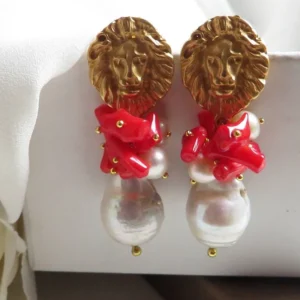 Orecchini a goccia con perle barocche 1