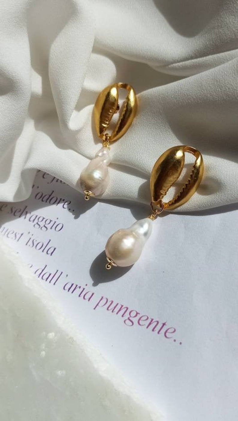 Orecchini di Perle con Conchiglie_1