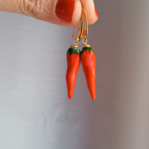 Orecchini siciliani con peperoncini in ceramica di caltagirone 2