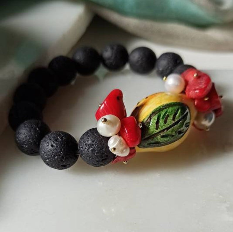Sicily ceramic lemon bracelet