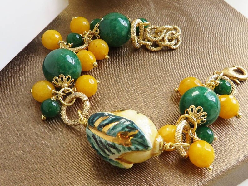 Sicily ceramic lemon bracelet1
