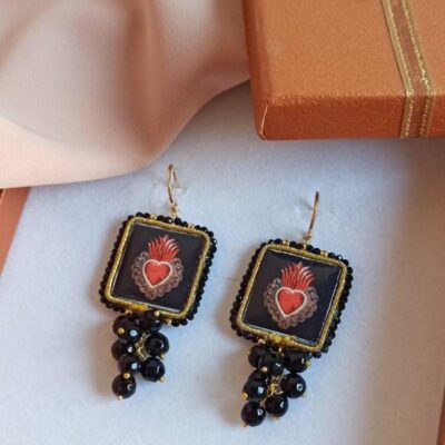 Sicily ceramic tile earrings