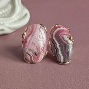 anello ovale rodocrosite