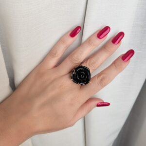 anello rosa nera 3