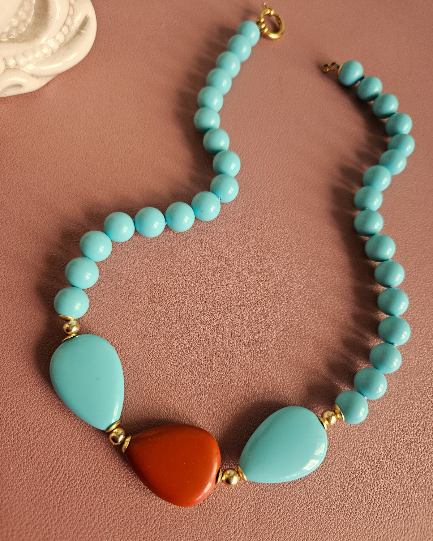 collana 2 ANIME con pasta di corallo e turchese 1